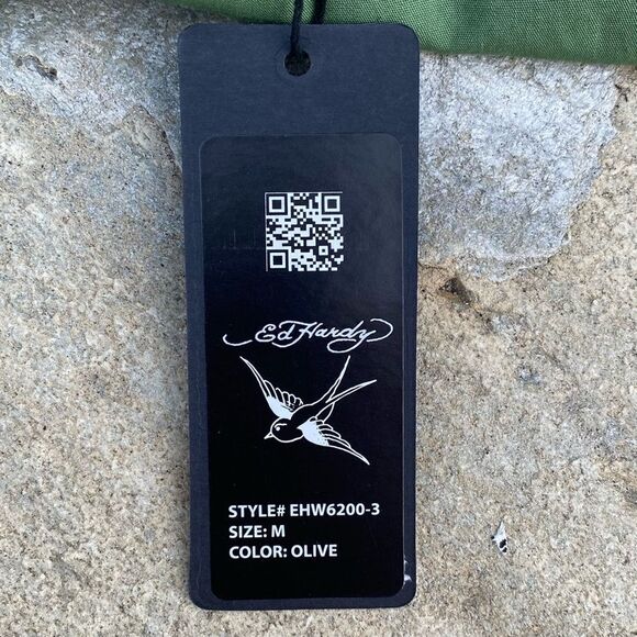 NWT New Ed Hardy Love Kills Slowly Olive Green Heart Skirt Medium Vintage - Picture 7 of 12